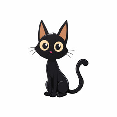 black cat cartoon