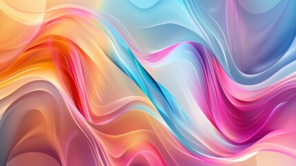 Multicolored abstract waves, dynamic and creative slide design