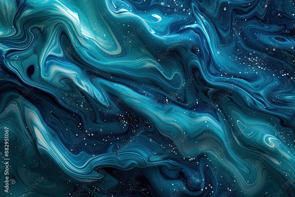 Poster swirling blue and pink marbled pattern a fluid mechanics background with turbulent flow patterns