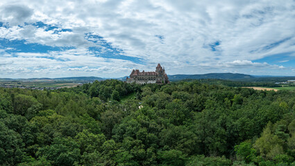Naklejka premium castle in the mountains Kreuzenstein Castle Austria