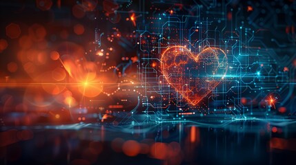 Fototapeta premium Modern and innovative background for a PPT, smart medical technology and innovative healthcare