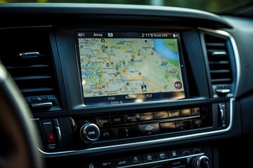 In-car digital navigation system A GPS navigation system guiding travelers