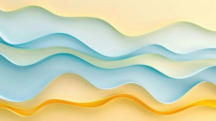 Pastel yellow and blue background made of abstract colored paper