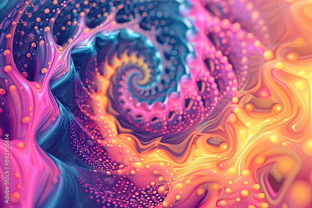 Aufkleber vivid psychedelic swirling patterns a psychedelic background with swirling patterns inspired by mole