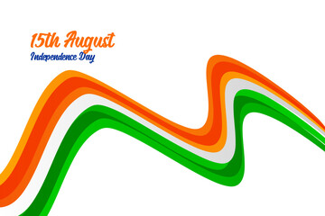 Flat design for 15 august indian independence day background