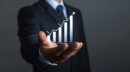 Ascending virtual bar chart A double exposure capturing the essence of photography