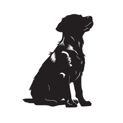 Dog silhouette. Vector silhouette of dog on white background. black dog isolated on white background. cutout dog. hand drawn design. vector illustration.