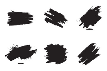 Bold Black Brush Stroke Vector, Modern Black Brush Stroke Vector Illustration, Expressive Black Brush Stroke Vector Graphic