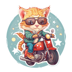 t-shirt design, cartoon cat