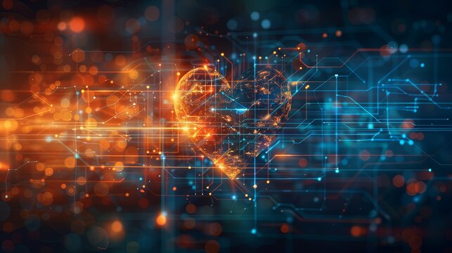 Modern and innovative background for a PPT, smart medical technology and innovative healthcare