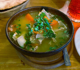 Georgian lamb soup shurpa
