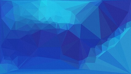 Abstract background flat geometric style. Geometry soft blur defocused grainy noise freeform gradient background with light dark blue colors and copy space 