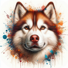 animal Abstract portrait painting of Dog