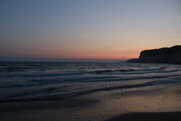 sunset on the beach