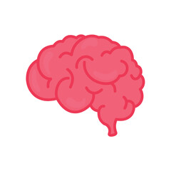 brain concept illustration, flat style vector illustration.