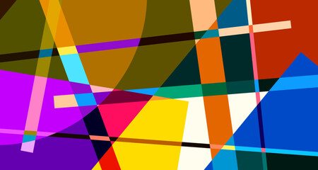 Fototapeta premium Abstract colorful geometric psychedelic background for summer