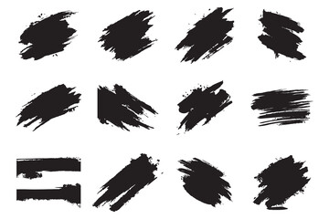 Bold Black Brush Stroke Vector, Modern Black Brush Stroke Vector Illustration, Expressive Black Brush Stroke Vector Graphic