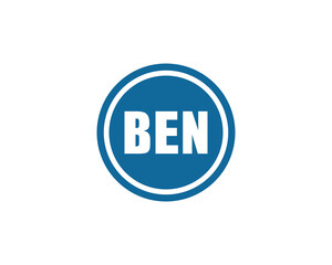 BEN logo design vector template. BEN logo design.