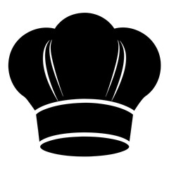 A chef's hat silhouette vector art illustration