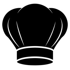 A chef's hat silhouette vector art illustration