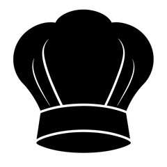 A chef's hat silhouette vector art illustration