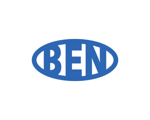 BEN logo design vector template. BEN logo design.
