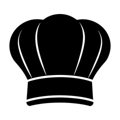 A chef's hat silhouette vector art illustration
