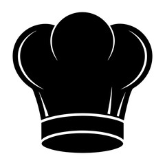 A chef's hat silhouette vector art illustration