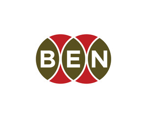 BEN logo design vector template. BEN logo design.