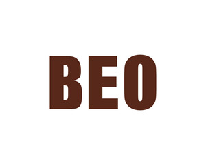 BEO logo design vector template. BEO logo design.
