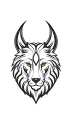 Fototapeta premium icon with a mascotte for merchandising, brand identity symbol