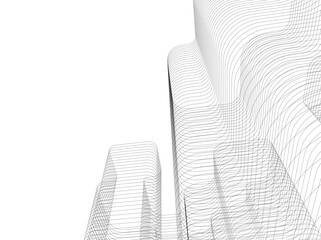 Fototapeta premium architectural drawing 3d