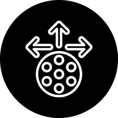 Film Distribution Vector Line White Circle Black