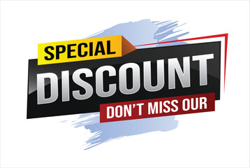 discount special offer poster dont miss out banner graphic design icon logo sign symbol social media website coupon

