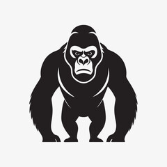 Gorilla vector silhouette illustration
