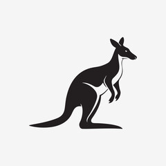 Kangaroo vector silhouette illustration