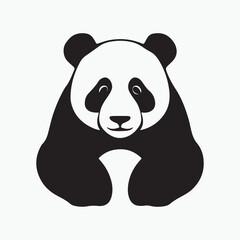 Panda vector silhouette illustration