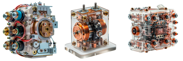 Engine Start Relay Isolated Set Isolated on Transparent or White Background, PNG