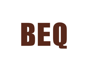BEQ logo design vector template. BEQ logo design.