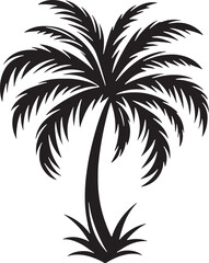 Palm tree silhouette vector illustration design