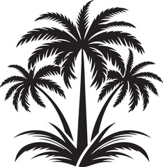 Palm tree silhouette vector illustration design