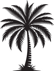 Palm tree silhouette vector illustration design