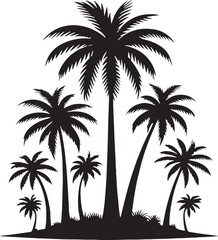 Palm tree silhouette vector illustration design