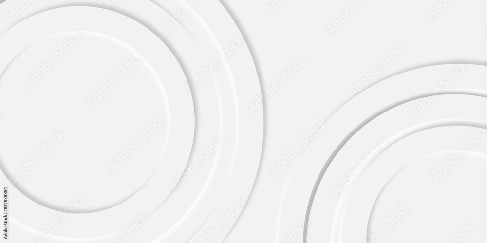 Wall mural abstract gray geometric modern circle background neomorphs design. circle shape overlap design abstr