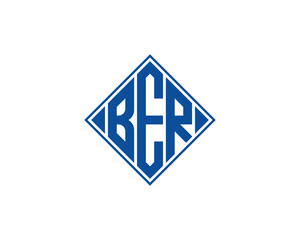 BER Logo design vector template. BER letter logo design.