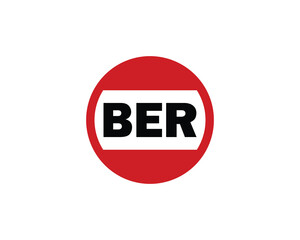 BER Logo design vector template. BER letter logo design.