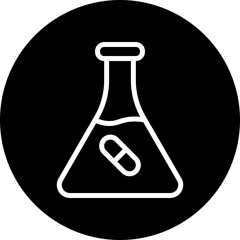 Chemical Vector Line White Circle Black
