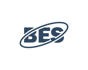 BES logo design vector template. BES letter logo design.