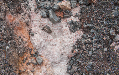 Stone surface from excavation and erosion