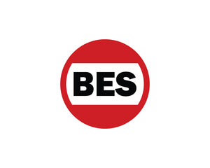 BES logo design vector template. BES letter logo design.